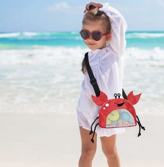 Shell Bag w/ Beach Toys, Colour: Red