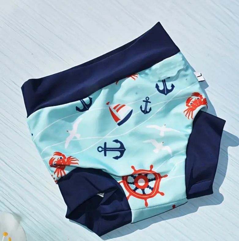 Swim Diaper, COLOR: Blue, Size: 3/6M