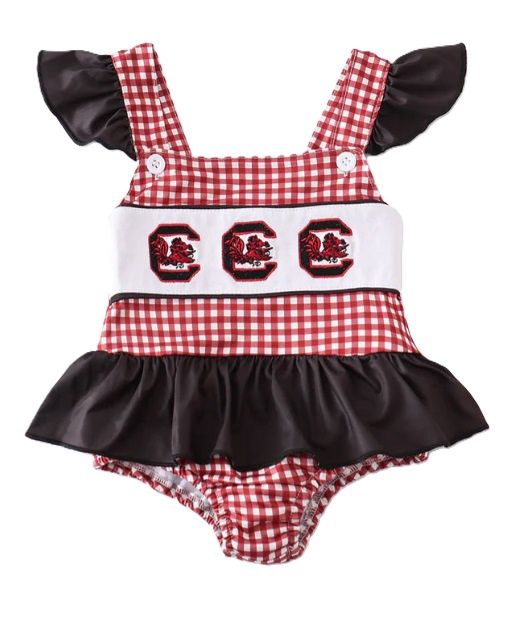 Gamecock One Piece Swimsuit, Size: 4T