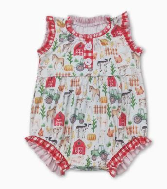 Red Farm Romper