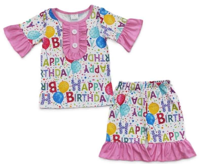 Pink Birthday Summer Pajamas