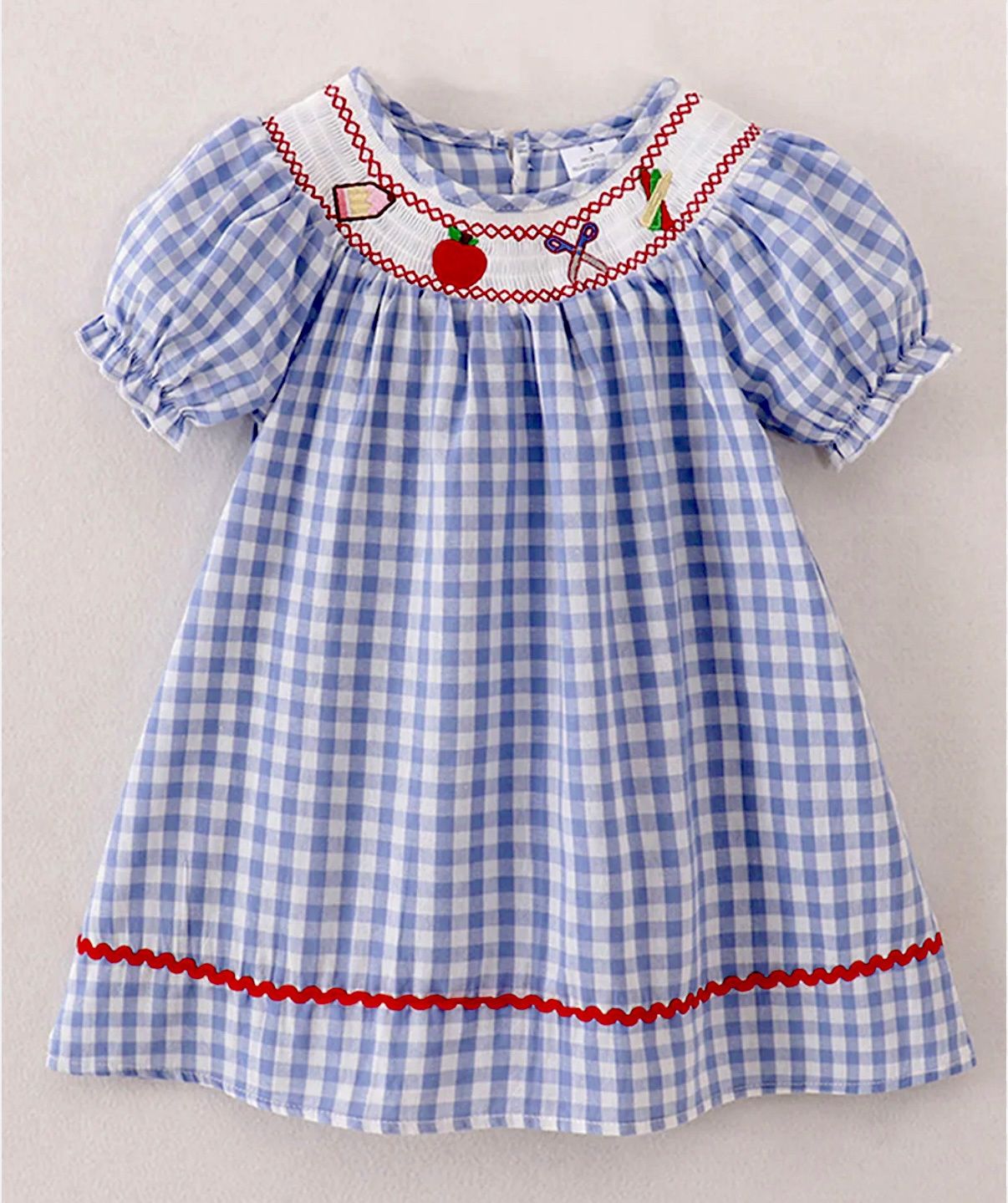 Smocked Blue Gingham B2S Dress