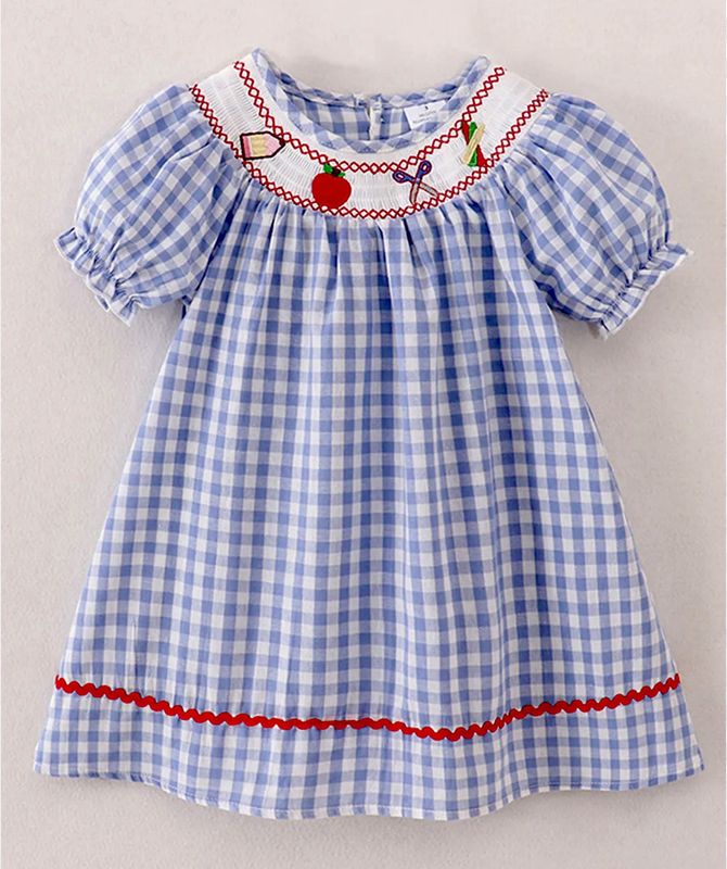 Smocked Blue Gingham B2S Dress