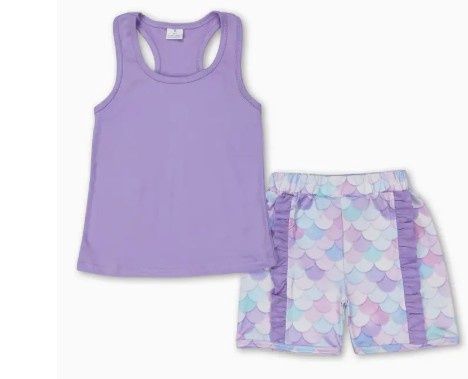 Sleeveless Mermaid Scale Outfit