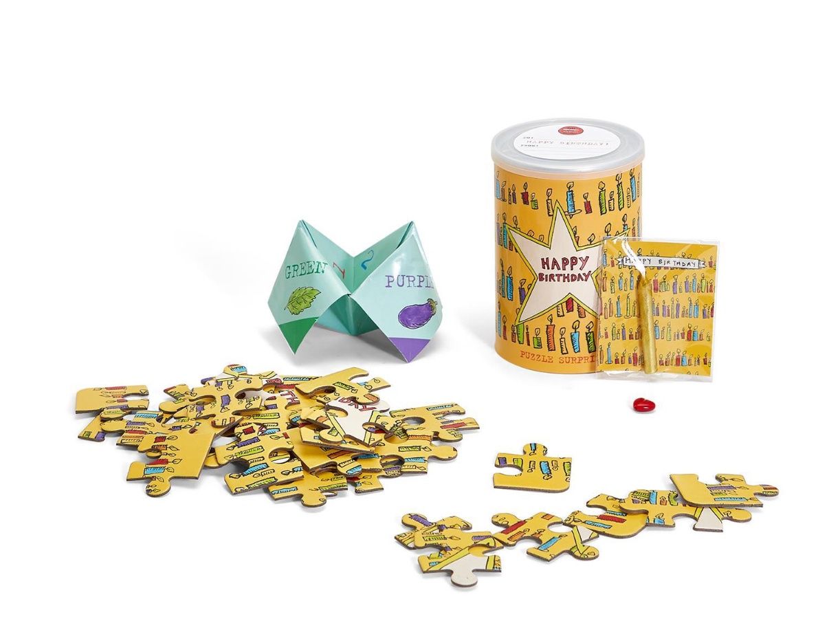 Happy Birthday Greeting Card Puzzle, COLOR: Yellow Candle