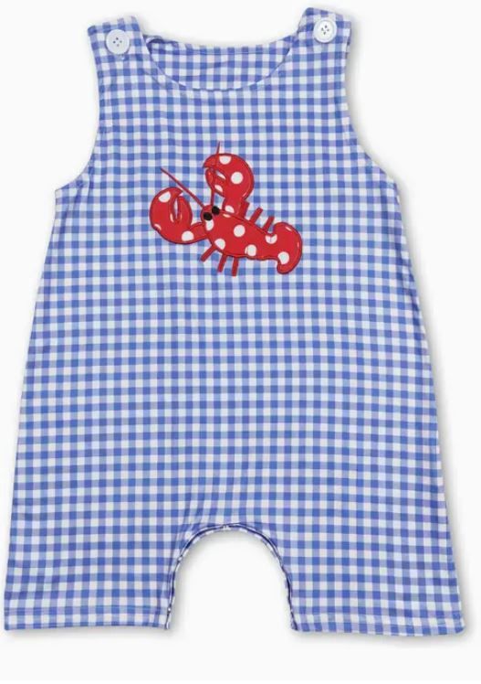 Lobster Applique John John, Size: 0/3M