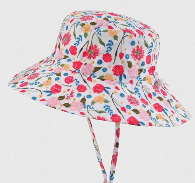 Floral Bucket Hat, Size: XS(3-12m)