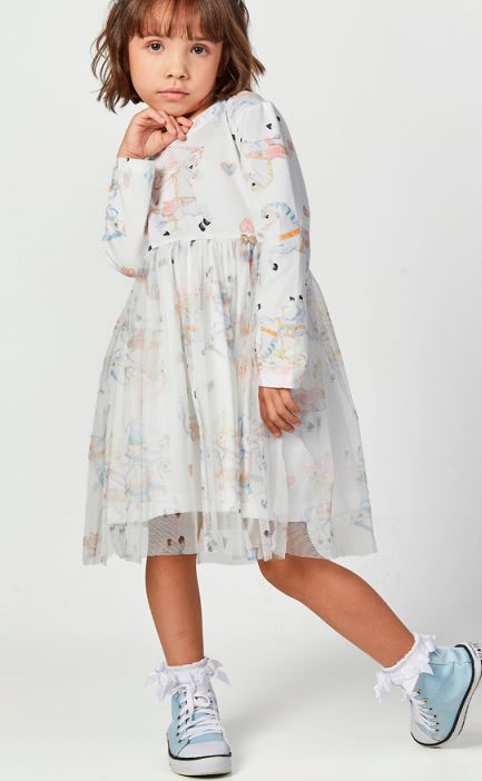 Unicorn Sparkle Tule Dress, Size: 2/3T