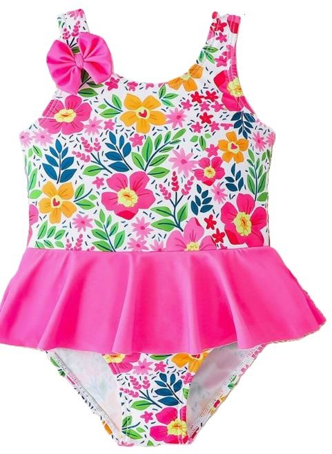 Floral One Piece Hot Pink Skirt
