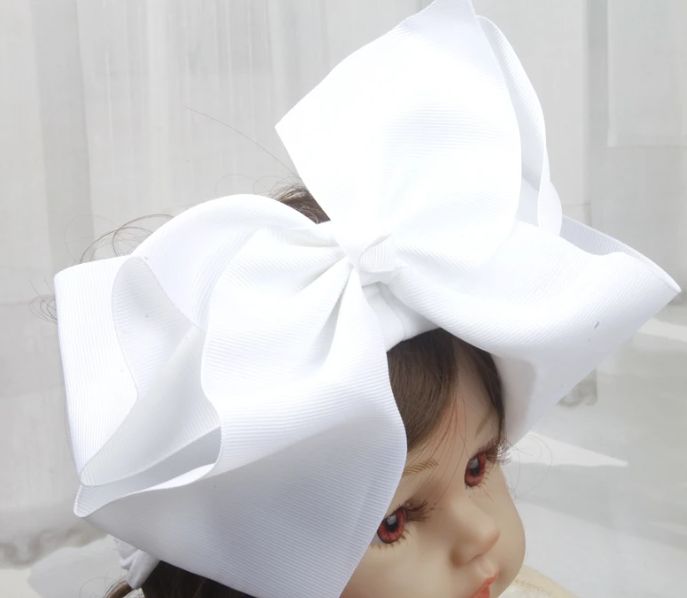 7 in Baby Bow, COLOR: White