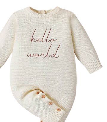 Hello World Neutral Knit