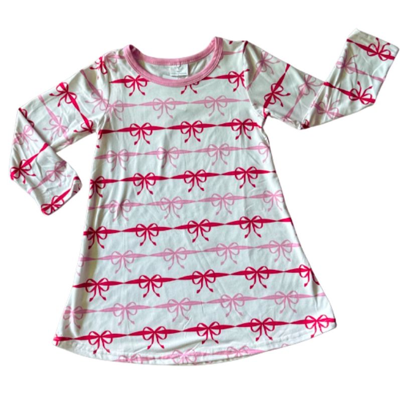 Pink and Red Bustling Bows Dress