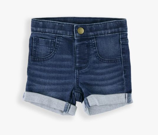 Dark Wash Denim Stretch Shorts, Size: 12/18M