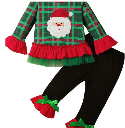Plaid Santa Legging Set