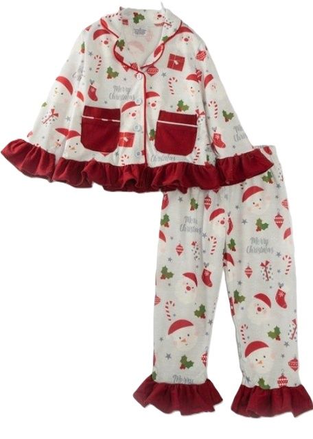 Christmas Santa Matching Girls PJ Set