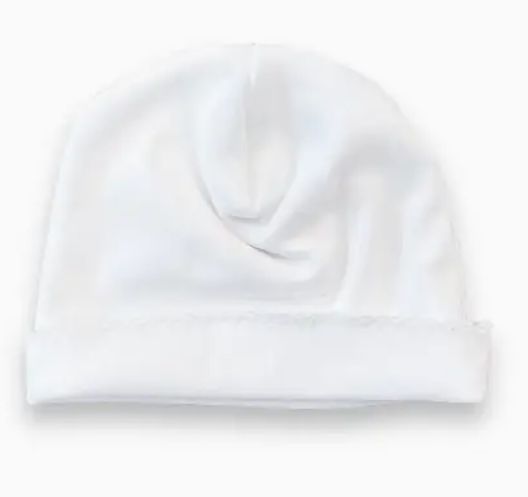 Picot Trim Hat, Colour: White