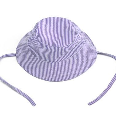 Seersucker Bucket Hats, Colour: Light Purple