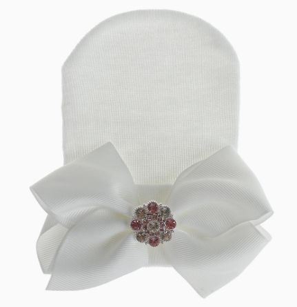 Baby Girl Hospital Hat, Colour: White