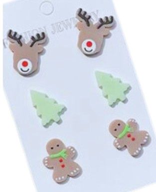 Christmas Reindeer Cheer Earring Set
