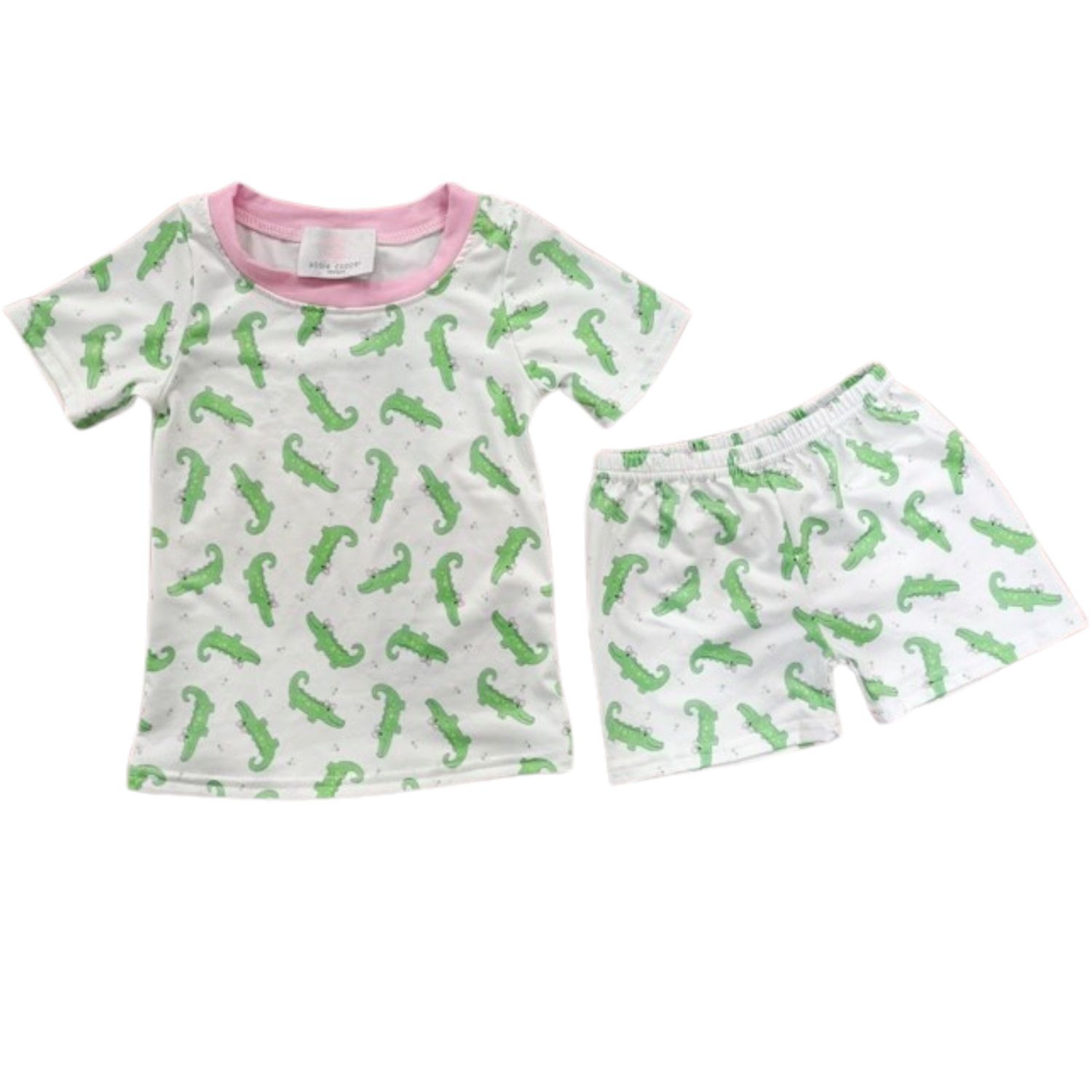 Pink Gator Pajamas, Size: 12/18M