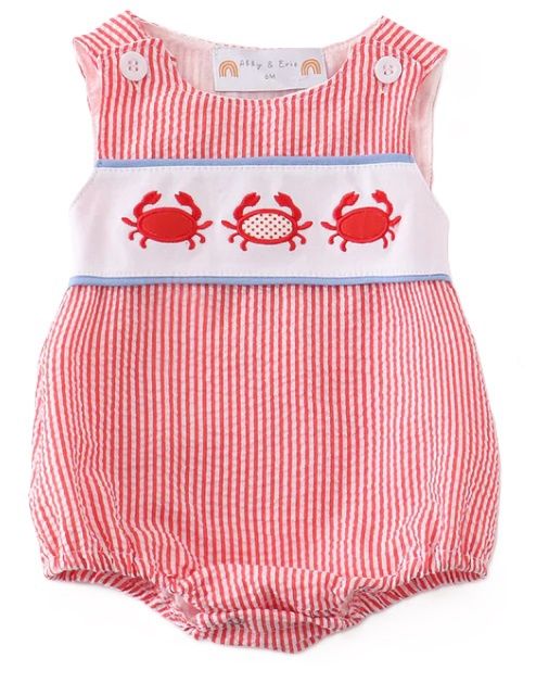 Seersucker Crab Bubble, Size: 3M