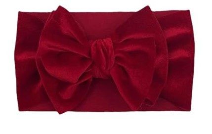 Velvet Baby Headband, Colour: Red