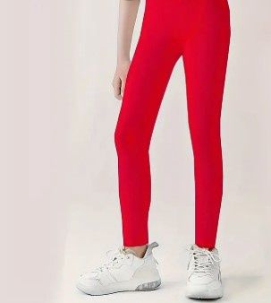 Girls Leggings, Colour: Red, Size: 11