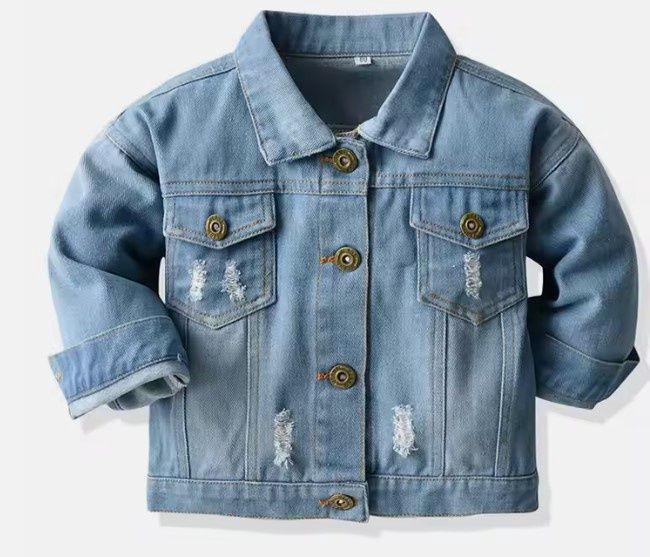 Distressed Jean Jackets, Size: 6/9M