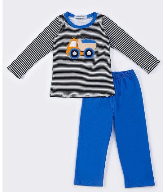 Blue Truck Applique Set, Size: 18/24m