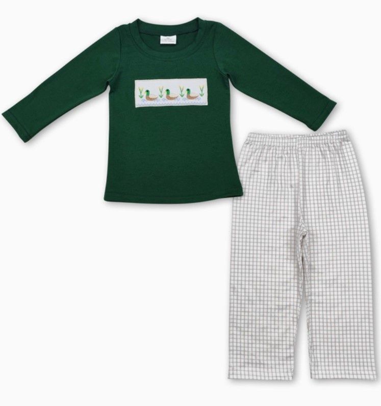 Green Duck, Duck, Duck Set, Size: 2T