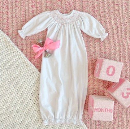 Sweety Smocked Greeting Gown