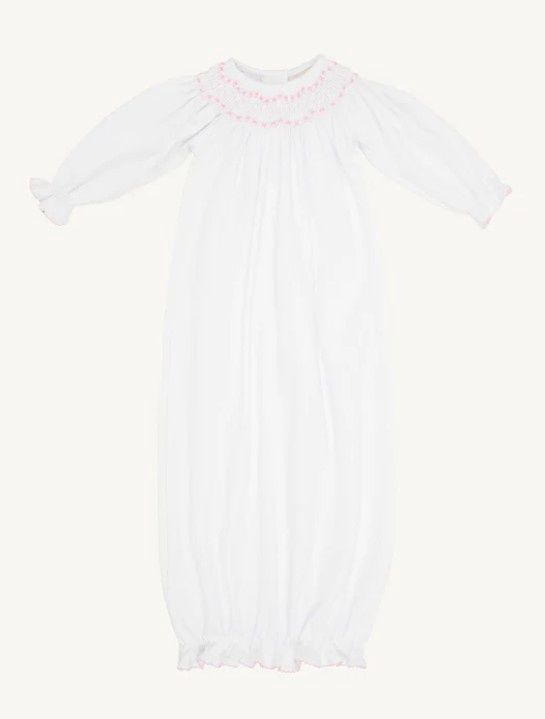 Sweetly Smocked Greeting Gown-Palm Beach Pink