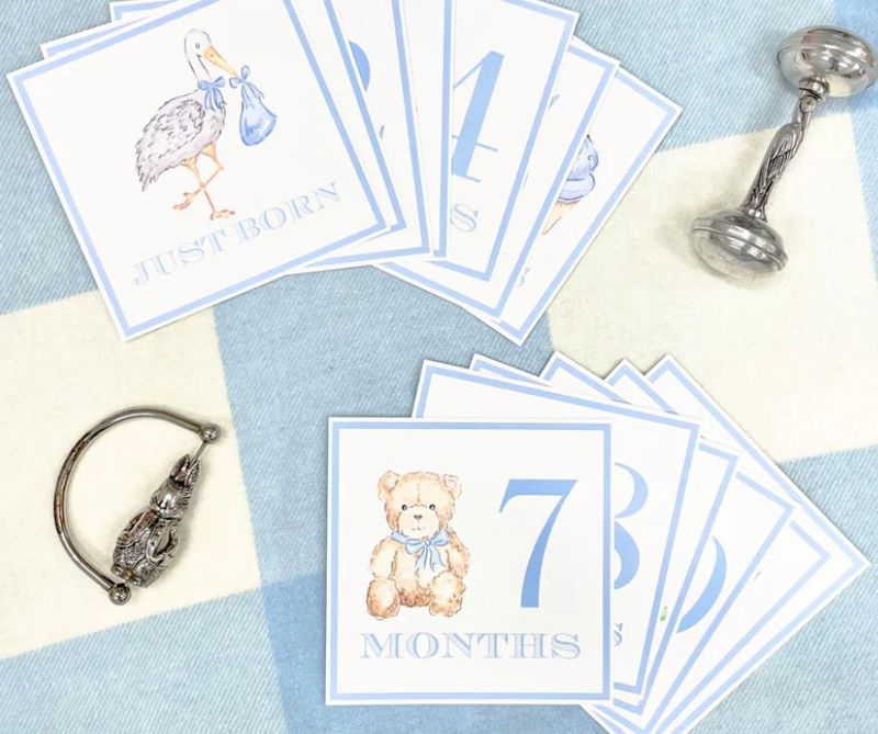 Sir Proper Month Markers-Buckhead Blue