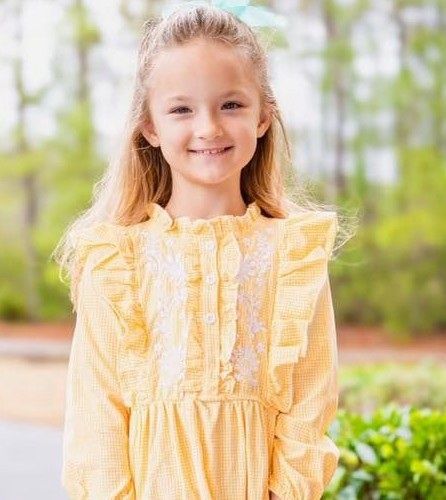 Yellow Lace LS Top