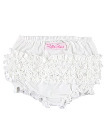 White Knit RuffleButt Bloomer