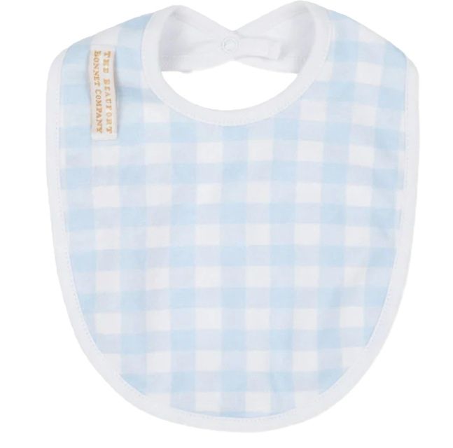 Burp Me Blue Gingham Bib