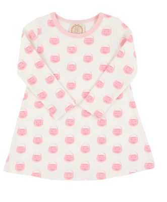 Long Sleeve Polly Play Dress- Pink Vintage Prep Pumpkin