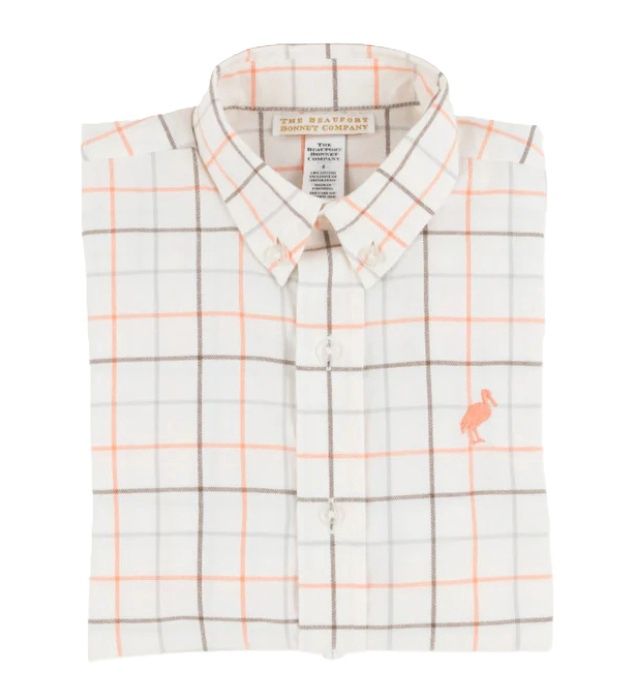 Dean&#39;s List Dress Shirt- Flannel Mantua Tattersall