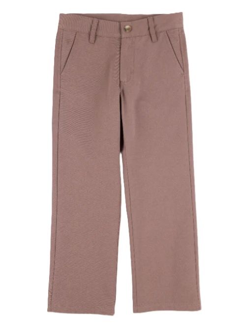 Prep School Pants- Twill Gray Bay Brown