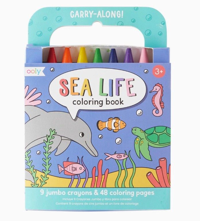 Carry Along Crayon &amp; Coloring Book Kit- Sea Life
