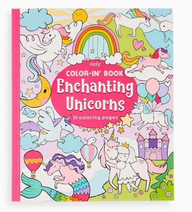 Color-in' Book: Enchanting Unicorns