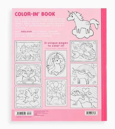 Color-in' Book: Enchanting Unicorns
