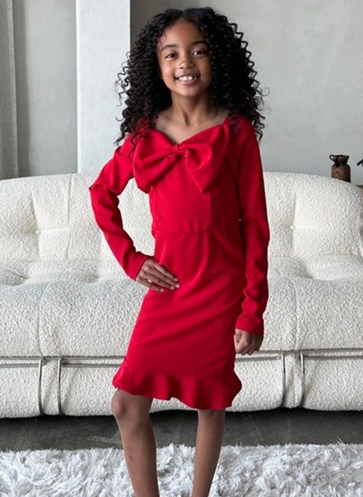 Mommy &amp; Me Red Bow Dress-Child