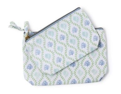 Coastal Coral Diddy Bags (2 pc set)