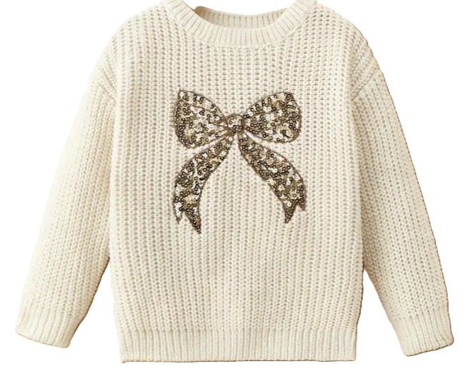 Chenille Bow Sweater, Size: 1/2T
