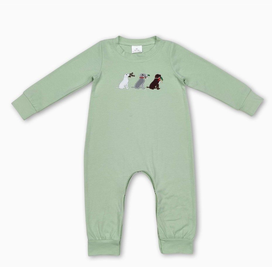 3 Dogs LS Romper, Size: 0/3M