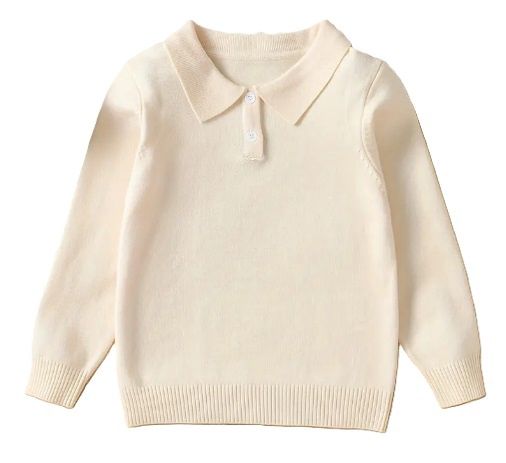 Apricot Collard Sweater, Size: 3/4T