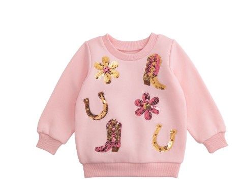 Western Sequin Sweatshirt