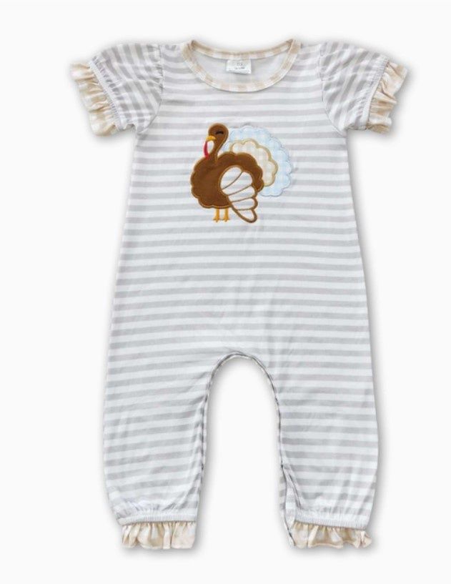 Turkey App Baby Romper, Material: Girl, Size: 0/3M