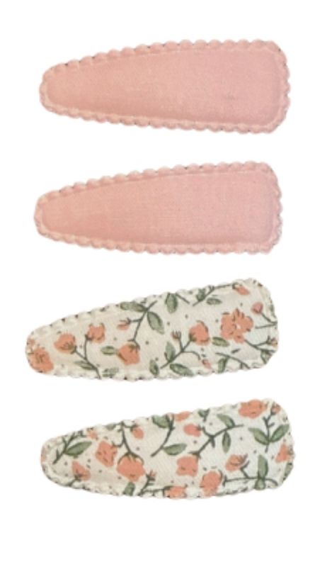 Cotton Hair Bow Clips 2 pack